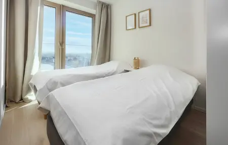 Appartement 2 chambres sur la plage à Ostende, vue mer partielle : photo 13