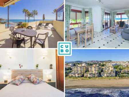 Location appartement à Mijas Costa, Appartement en bord de mer avec terrasse solarium - Costa del Sol