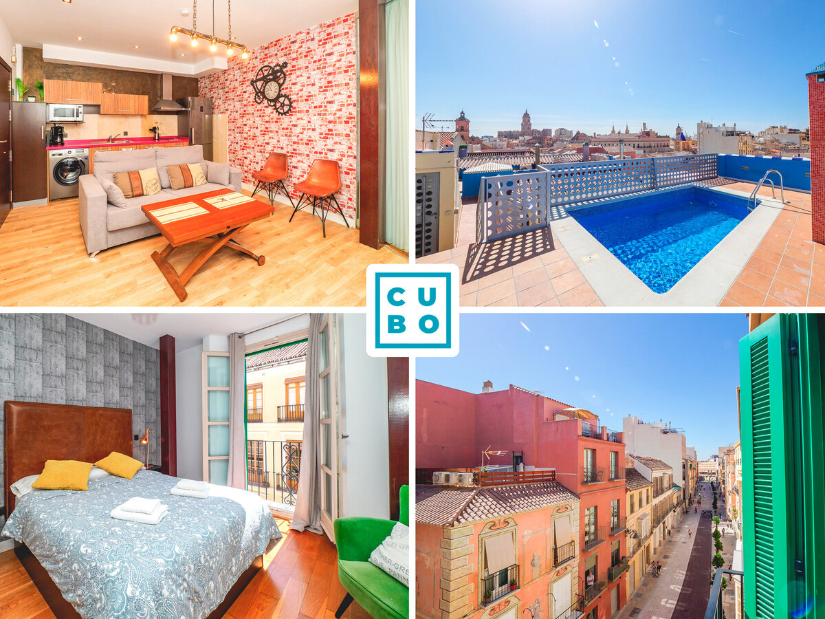 Appartement 1 chambre avec piscine toit au cœur de Malaga - Photo 1