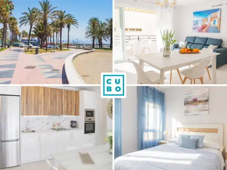 Location appartement à Torremolinos, Appartement sur la plage Torremolinos avec climatisation et WiFi