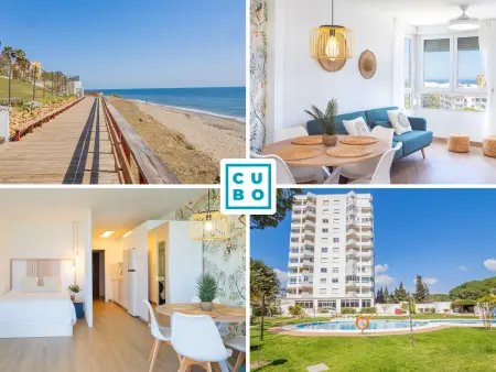 Location appartement à Mijas Costa, Studio à Mijas près de la plage avec climatisation