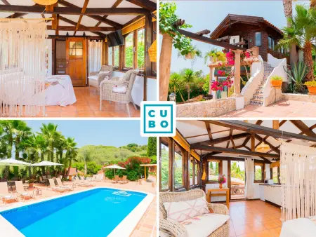 Location appartement à Mijas, Finca calme à Mijas avec piscine et vue panoramique
