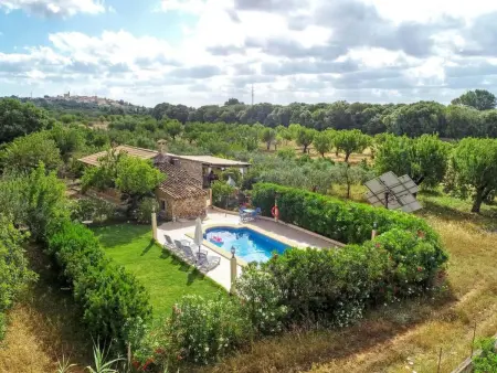 Maison en pierre Búger, jardin et piscine : photo 11