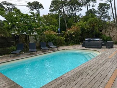 Capbreton : Villa pour 10 pers avec piscine chauffée et jacuzzi - Photo 23