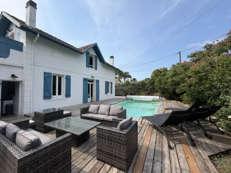 Capbreton : Villa pour 10 pers avec piscine chauffée et jacuzzi - Photo 24