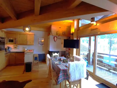 Location appartement à La Clusaz, Chalet 3 chambres, vue, parking, wifi