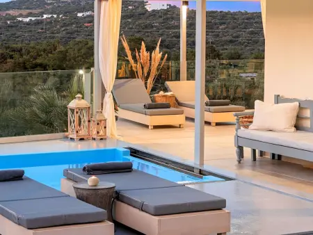 Olive Green  mit Blick auf das Wasser, Location Maison 8 personnes à Agios Nikolaos (Crete) - Photo 2