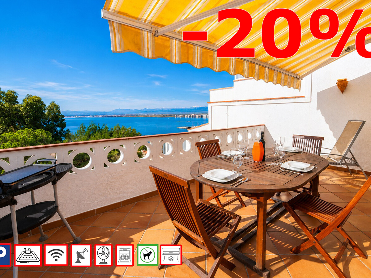 Appartement 47 m² vue mer, terrasse et piscine à Roses - Photo 1