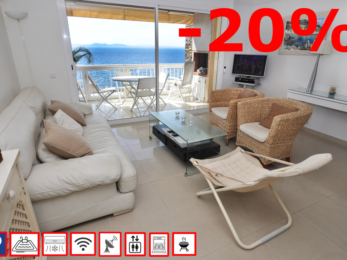 Appartement 80m² front de mer, piscine & parking à Roses - Photo 1