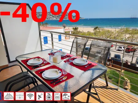 Location appartement à Roses, Appartement moderne en bord de mer avec piscine, clim, Wi-Fi et parking à Roses