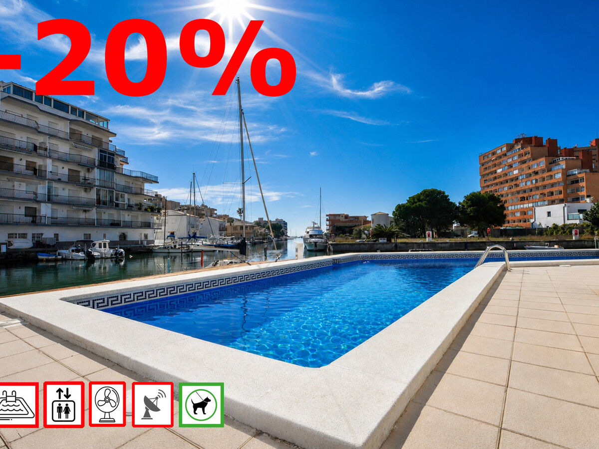 Appartement 45 m² lumineux, piscine 18x6 m, Roses - Photo 1
