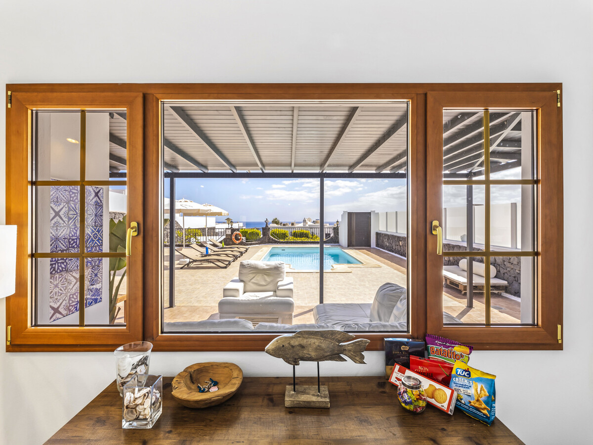 Villa 6 pers. à Tías : piscine chauffée et vue mer - Photo 10