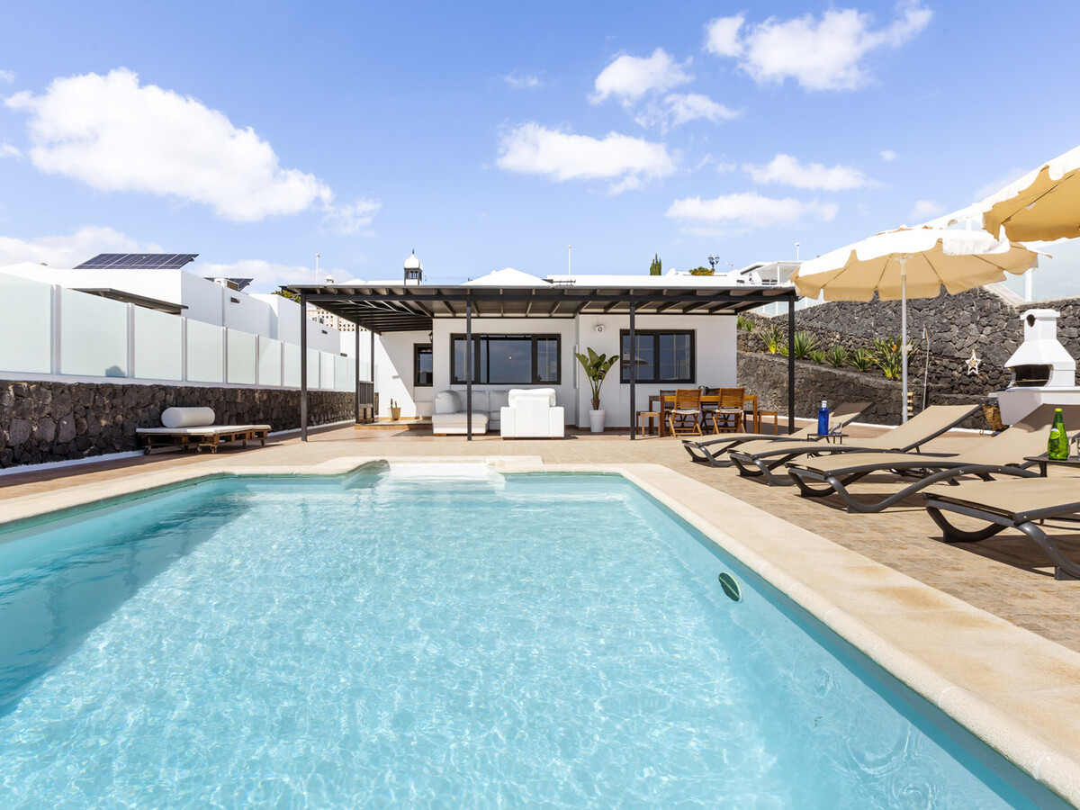 Villa 6 pers. à Tías : piscine chauffée et vue mer - Photo 15