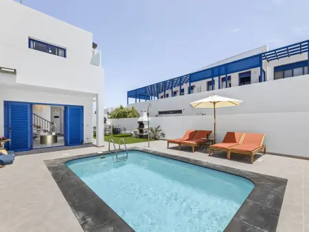 Villa 4 pers. Playa Blanca, piscine chauffée et vue mer : photo 12
