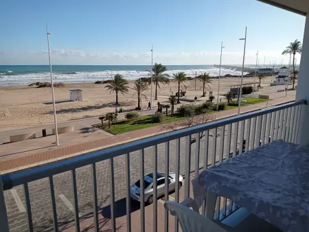 Location appartement à Gandía, Studio en bord de mer avec terrasse, 2 pers, animaux acceptés