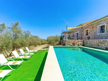 Location villa à Sineu, Maison en pierre avec piscine privée à Sineu, Majorque