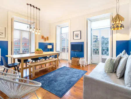 Location appartement à Lisbonne, Grand appartement pour groupes à Lisbonne, 21 pers, centre-ville