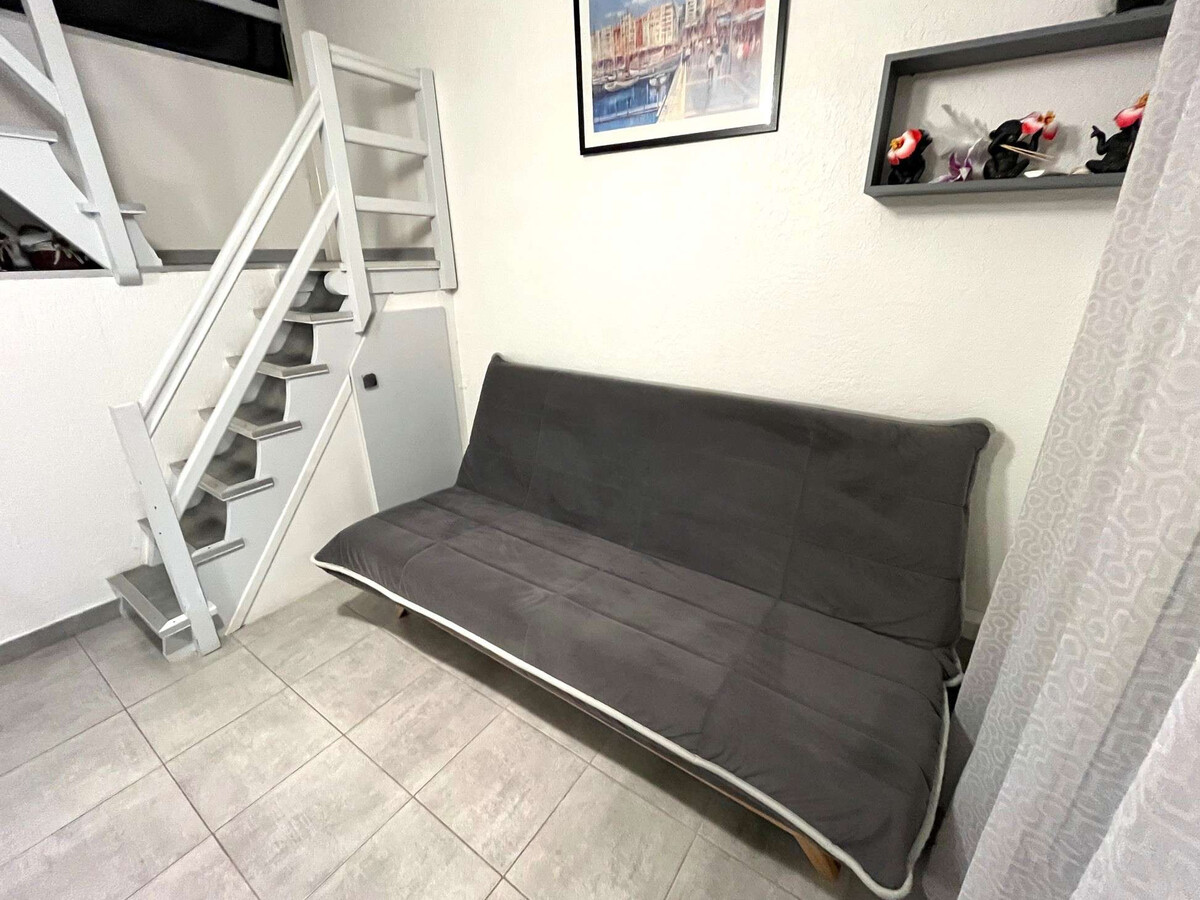 Studio mezzanine 29m² climatisé, 5 pers., parking à Cap d'Agde - Photo 18