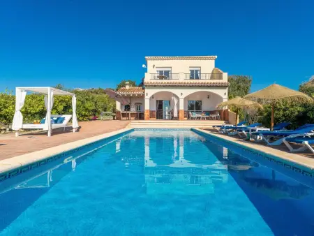 Villa Botin, beheizter Pool, AC, Meerblick, Maison 9 personnes à Comares - Photo 6