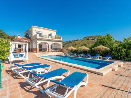 Villa Botin, beheizter Pool, AC, Meerblick, Maison 9 personnes à Comares - Photo 33