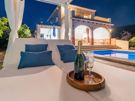 Villa Botin, beheizter Pool, AC, Meerblick, Maison 9 personnes à Comares - Photo 62