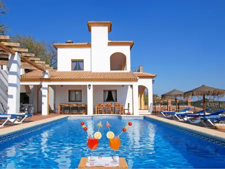 Location maison à Comares, Villa José 2, beheizter Pool, Meerblick.