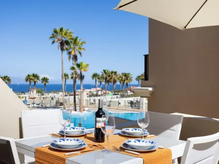 Appartement Palm-Mar : terrasse vue mer et piscine chauffée : photo 18