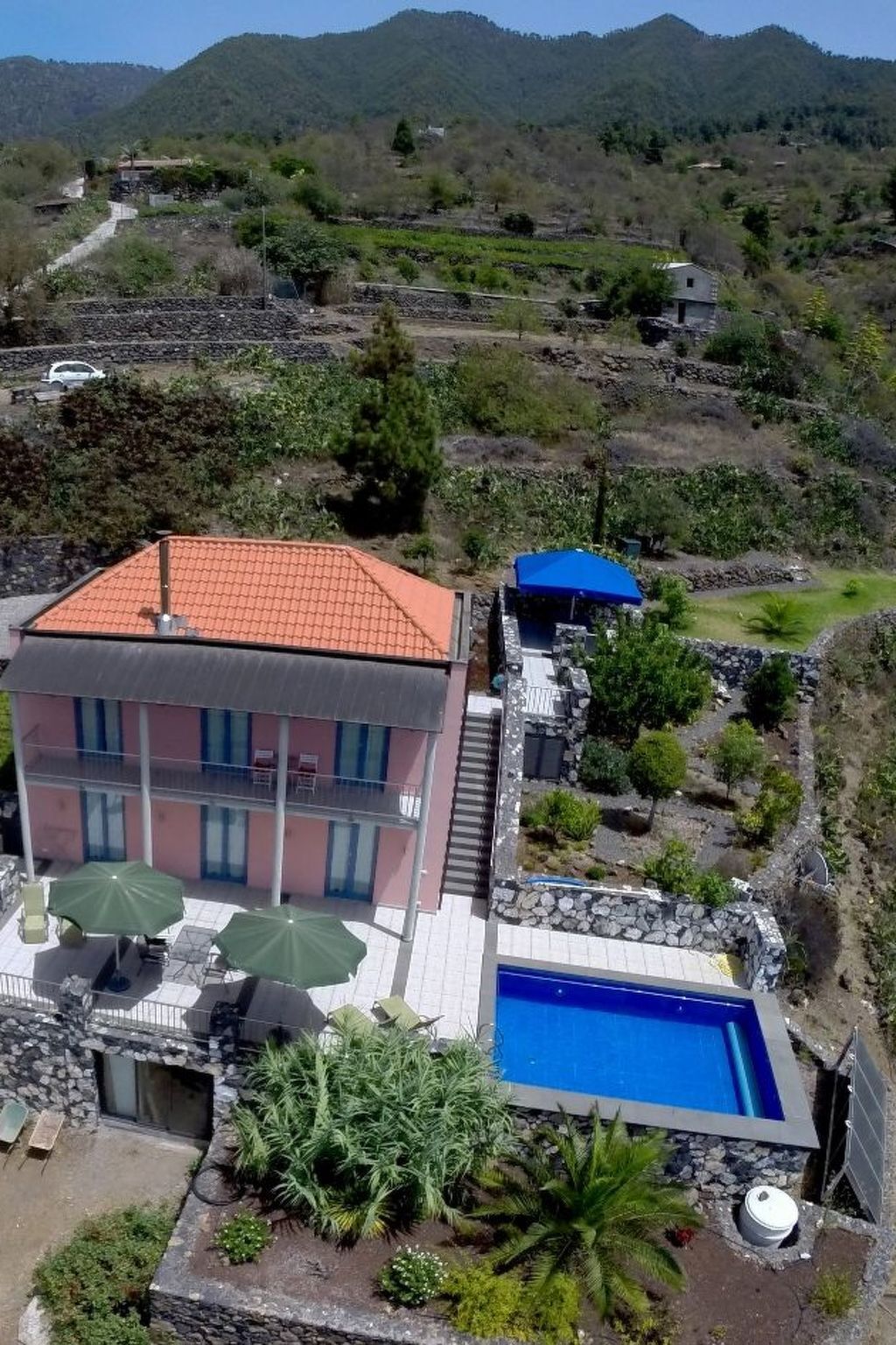 Villa d'architecte Tijarafe, piscine chauffée et vue océan - Photo 1