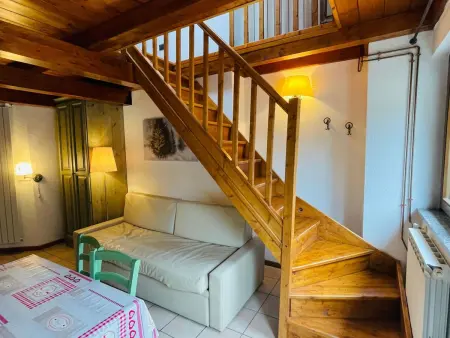 Location appartement à Bardonecchia, Zwei-Zimmer-Wohnung im Dachgeschoss 4 p. l. Villa Frejus