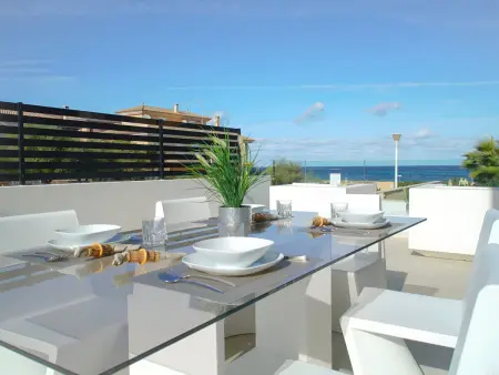 Villa moderne Son Serra de Marina, vue mer et piscine : photo 4