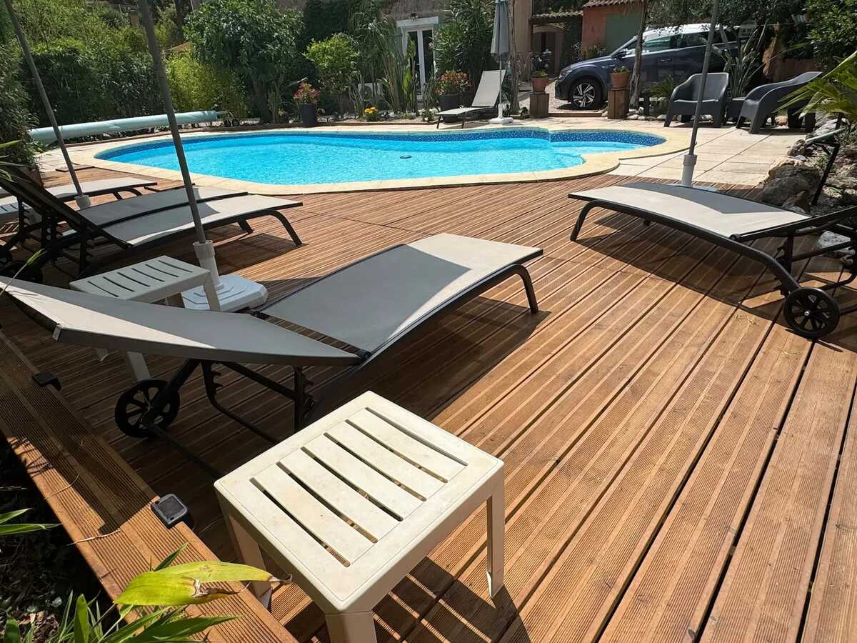 Appartement 90 m² piscine et jardin privé Les Mayons - Photo 19