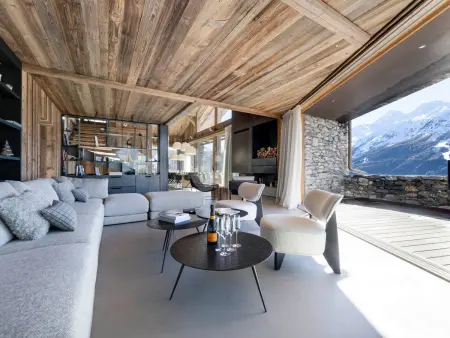 Location chalet à Montvalezan La Rosière, Chalet de luxe avec espace bien-être - 14 pers, sauna, cheminée