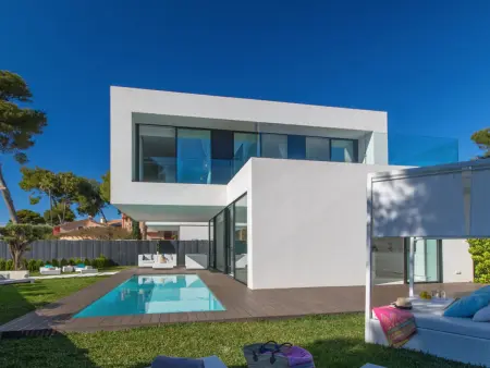 Location villa à Playa de muro, Villa moderne 3 chambres avec piscine privée et climatisation