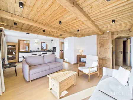Location appartement à Montvalezan La Rosière, Superbe appartement skis aux pieds 80m², WIFI, parking, 8 pers