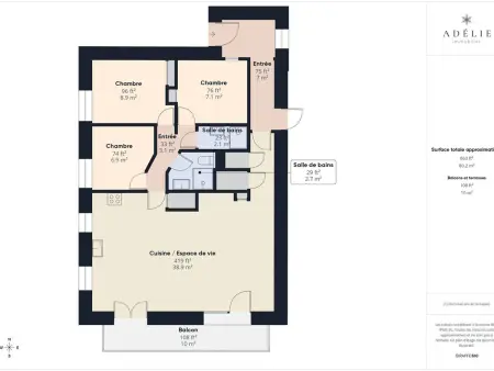 Appartement 80m² skis aux pieds à Montvalezan : photo 16