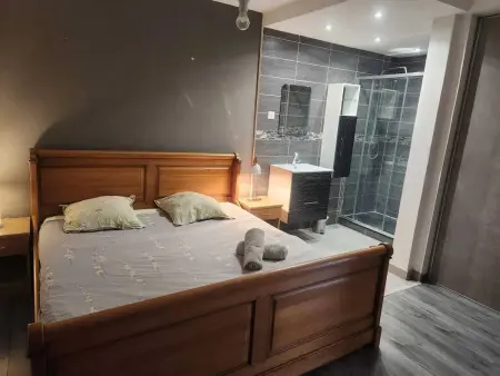 Maison avec piscine privée et cheminée à Arenthon, 10 personnes : photo 4