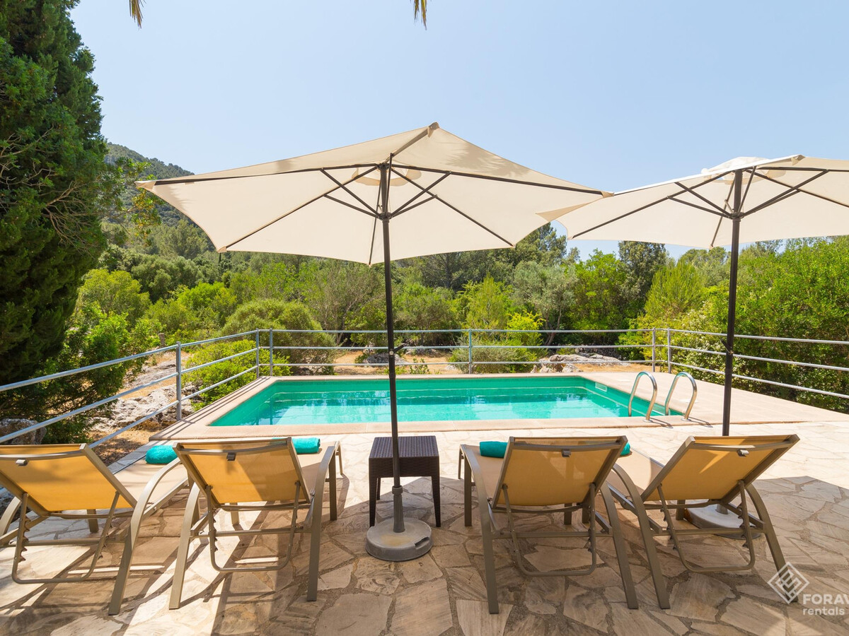 Villa rustique Campanet : piscine, jardin et vue Serra Tramuntana - Photo 1