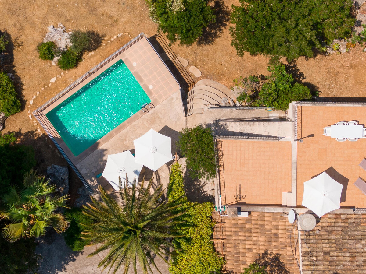 Villa rustique Campanet : piscine, jardin et vue Serra Tramuntana - Photo 3