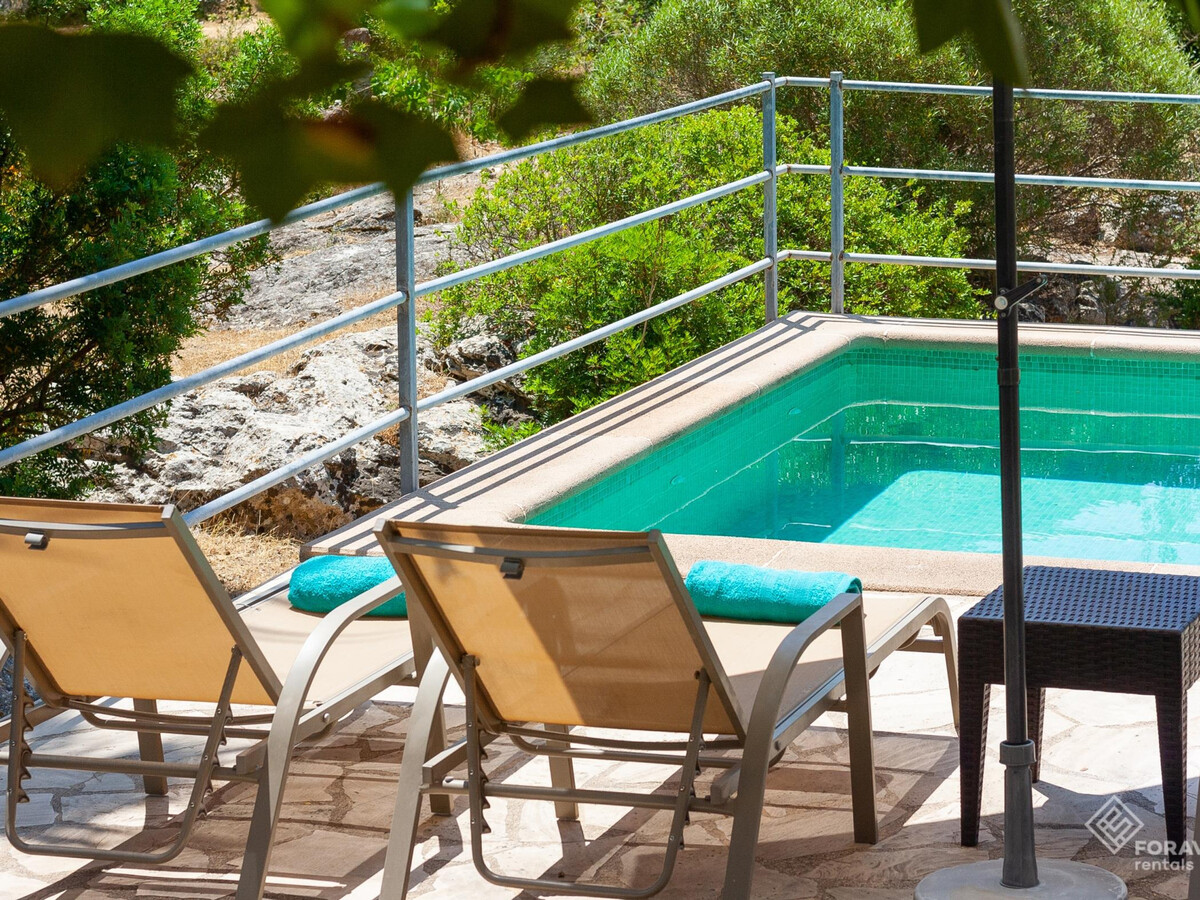 Villa rustique Campanet : piscine, jardin et vue Serra Tramuntana - Photo 4