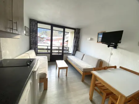 Studio 22 m² au pied des pistes, balcon sud, Morillon 1100 : photo 2