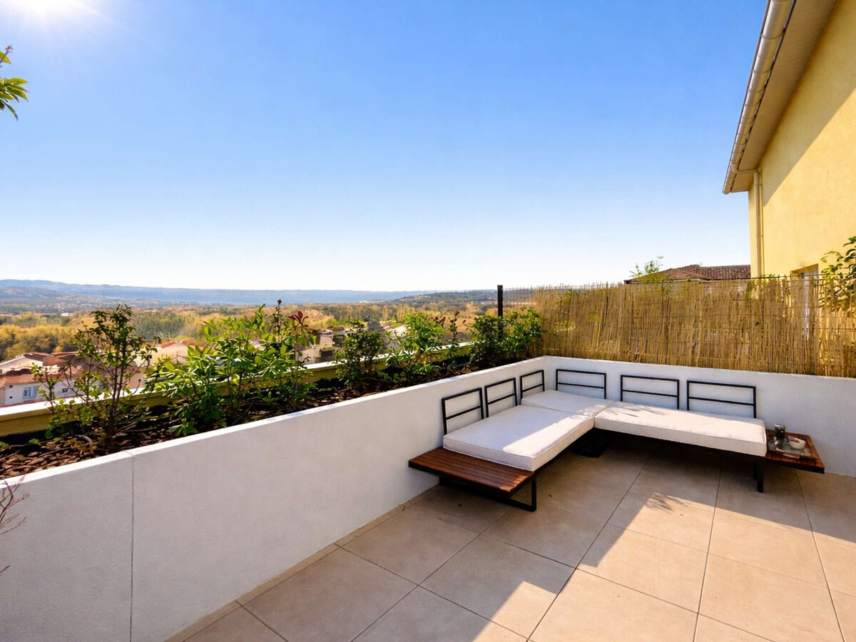 Appartement climatisé Cogolin, vue sur Grimaud - Photo 12