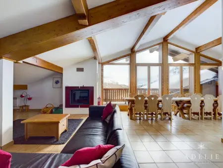Location appartement à Montvalezan La Rosière, Penthouse Duplex 16 Pers. avec Cheminée et Parking, Proche Pistes