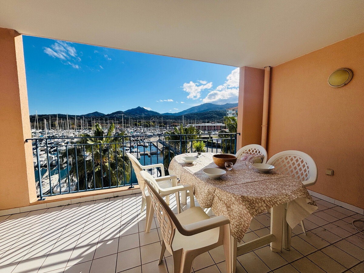 T2 avec cabine au port d'Argelès, terrasse sud vue mer - Photo 1