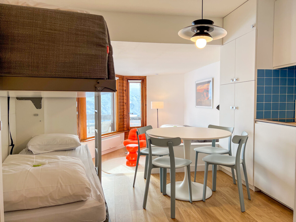 Studio rénové 28 m² balcon Sud, vue montagne Avoriaz - Photo 7