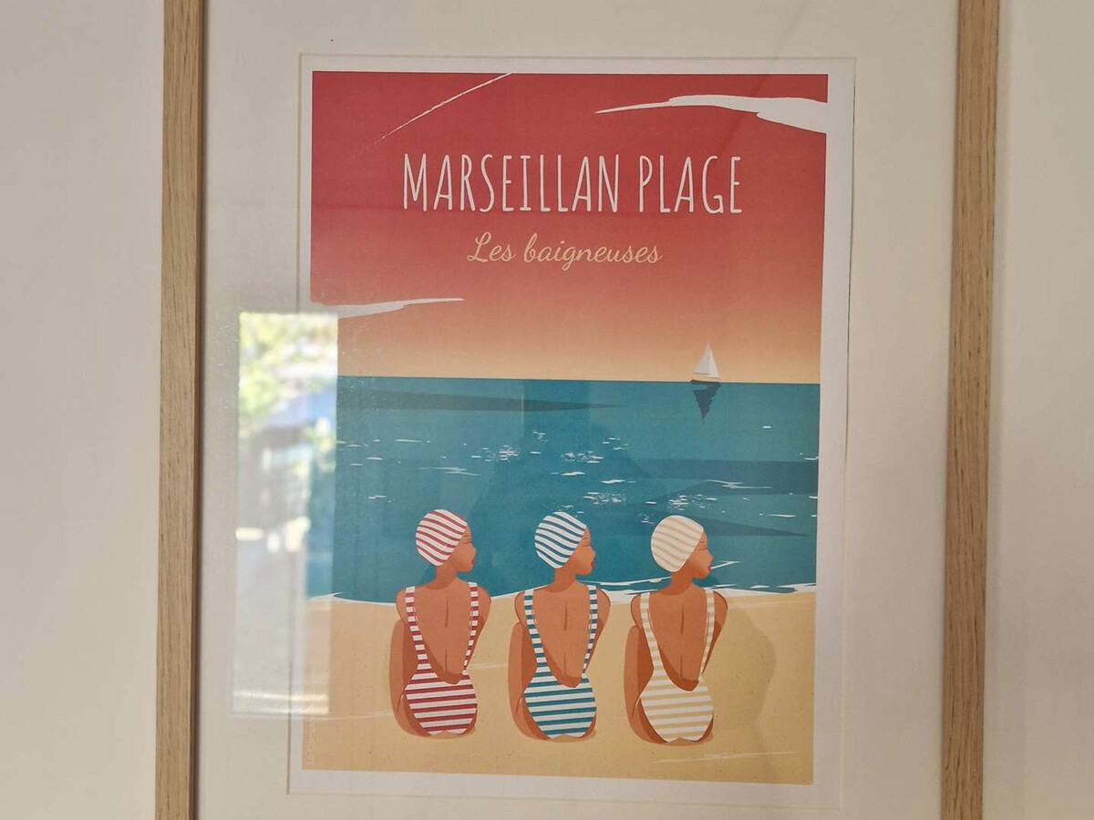Appartement 6 pers. centre Marseillan Plage, parking privé - Photo 10