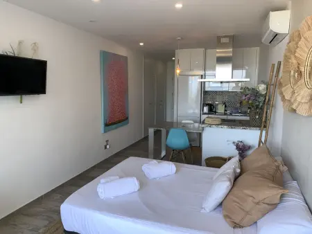 Studio vue plage à El Campello avec piscine et terrasse : photo 7