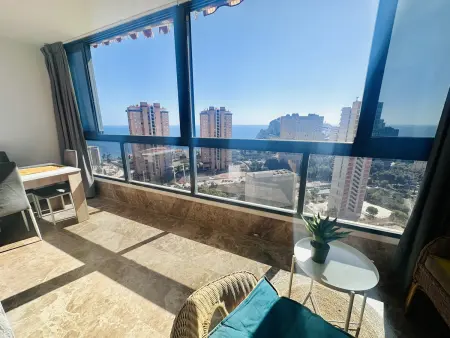 Location appartement à Benidorm, Appartement lumineux à Benidorm avec piscine et terrasse