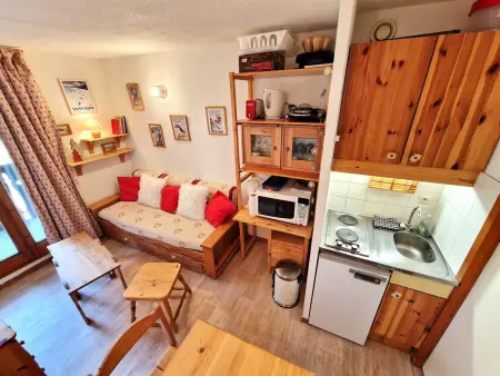 Charmant studio 2-3 personnes, balcon sud, Valfréjus - Photo 9