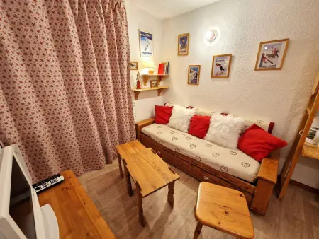 Charmant studio 2-3 personnes, balcon sud, Valfréjus - Photo 12