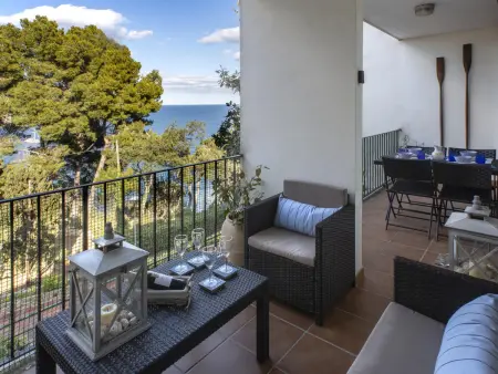 Appartement moderne sur la falaise, terrasse vue mer à Calella de Palafrugell : photo 4